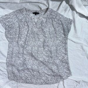Banana Republic Black and White Speckled Blouse